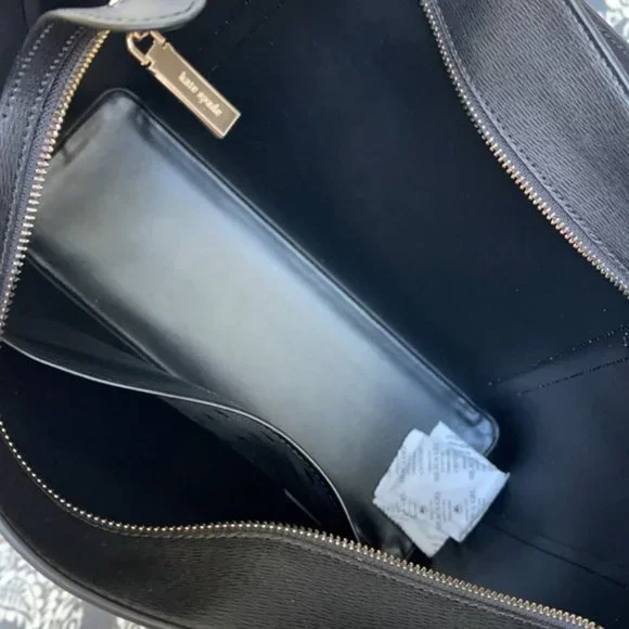 Kate Spade Wrapping Paper Large Tote Multi & Staci Wrapping Paper Stripes Wallet - Picture 10 of 16